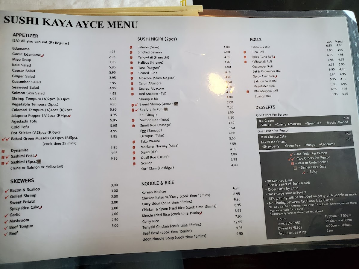 Sushi Kaya Menu - Image 5